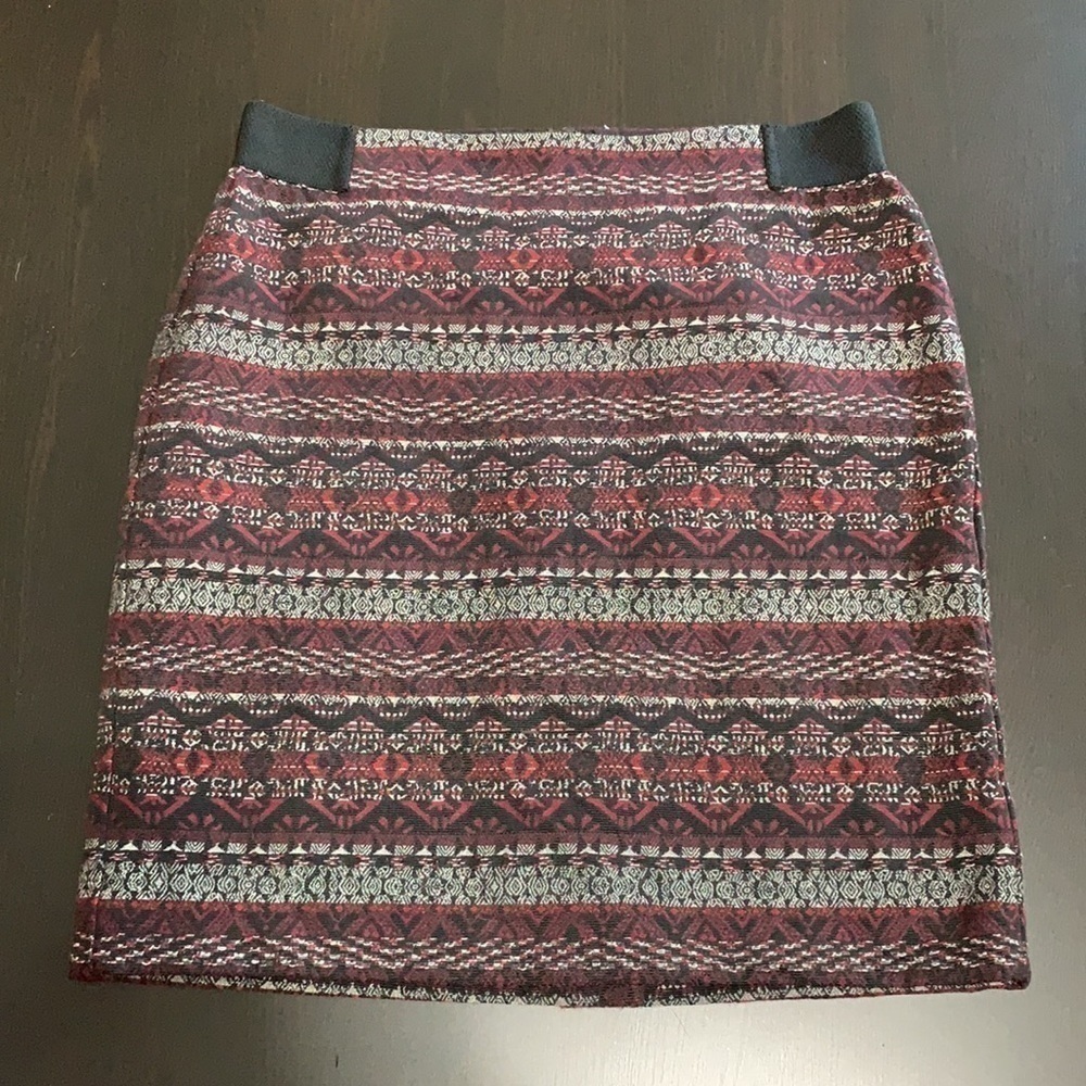 J.jill patterned skirt with elastic side - Picture 5 of 11